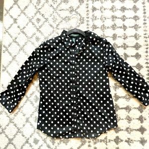 Ralph Lauren classic fit polka dot shirt